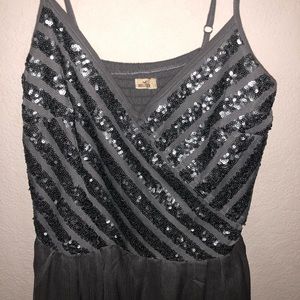 NWT Hollister Gray Sparkle Sequin Dress